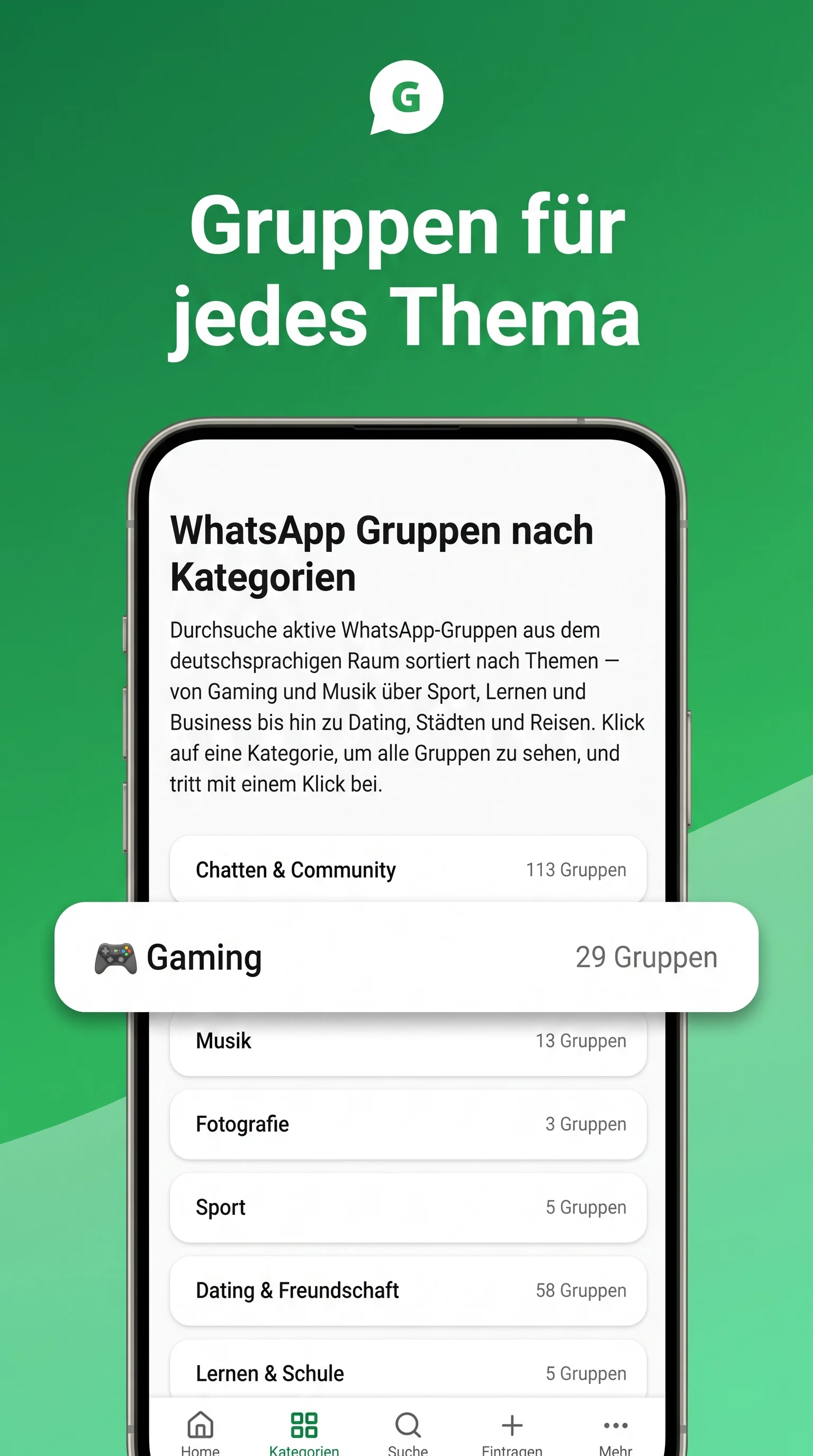 Groupler — WA Gruppen finden screenshot